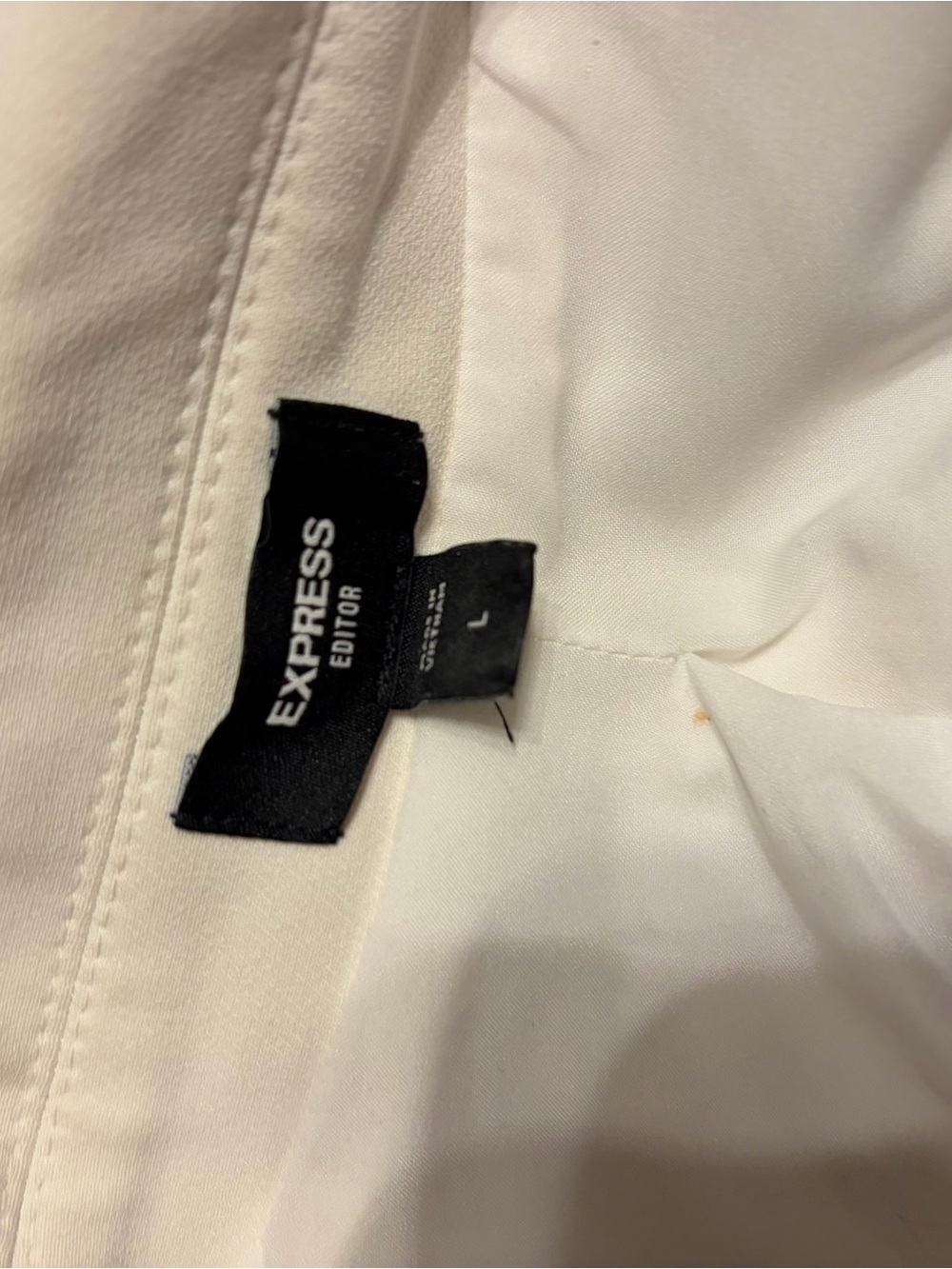 Express Cream Sleeveless Tailored Blazer Vest - Picture 5 of 8